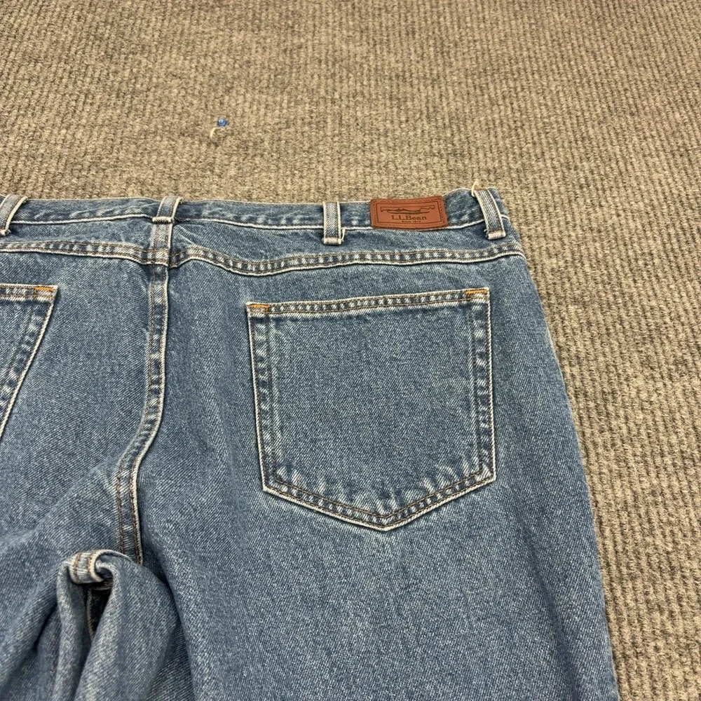 LL Bean Jeans Mens 42x30 Blue Cotton Classic Fit Straight Leg Casual Outdoor
